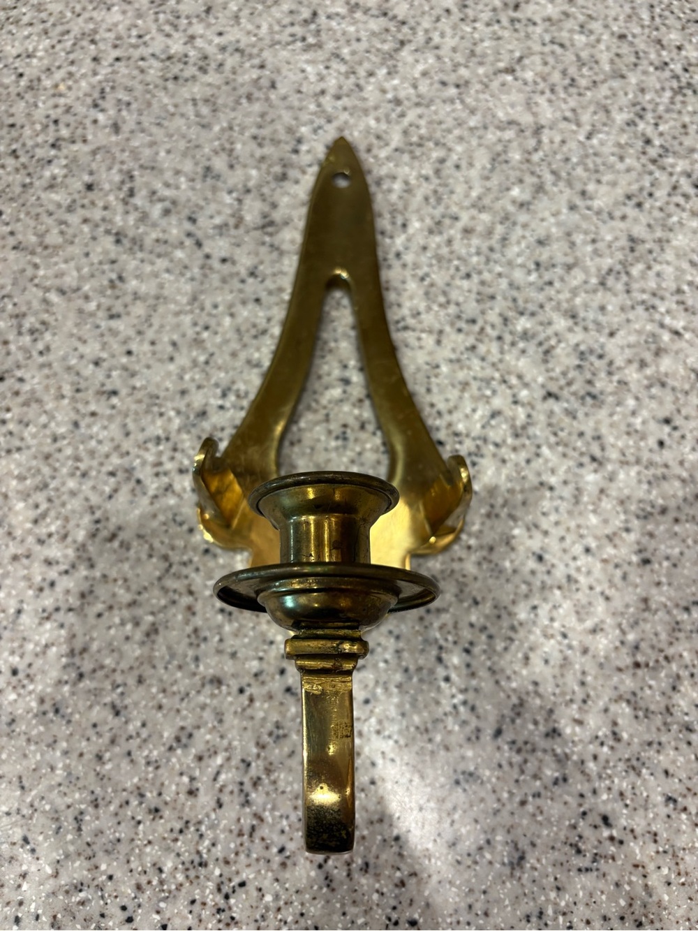 vintage mid century modern Brass Sconce  Candlestick Holder